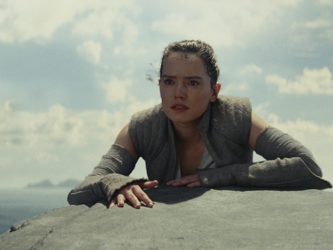 Daisy Ridley stars as the heroine Rey in 'Star Wars: The Last Jedi.'