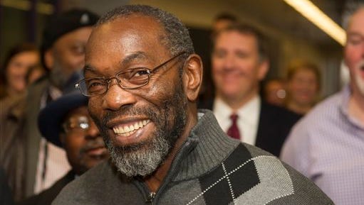Ricky Jackson  of Cleveland is released from a life sentence in prison on Nov. 21, 2014, after spending nearly 40 years in prison for a murder he didn’t commit.