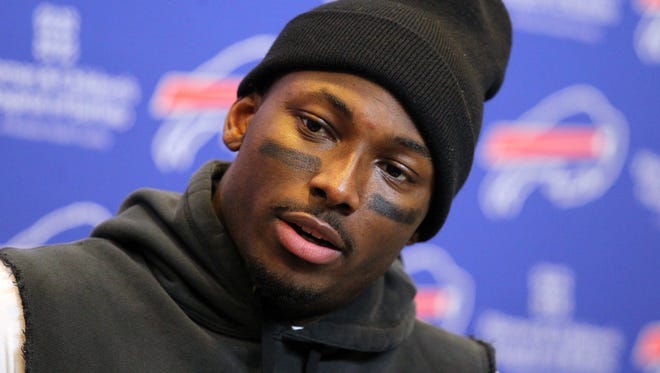 In this Dec. 6, 2015, file photo, Buffalo Bills running back LeSean McCoy talks to reporters after a game.