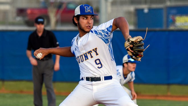 Martin County pitcher Tibur Rivero has allowed only three earned runs in 40.1 innings this season. He will get the start in a Region 4-7A quarterfinal Tuesday against West Boca Raton.