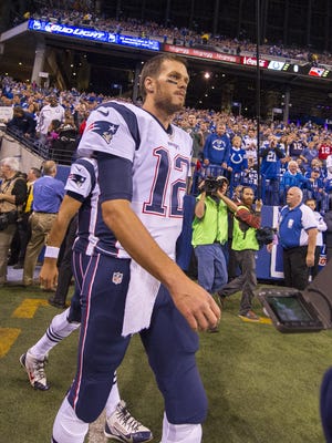 New England Patriots quarterback Tom Brady  entered Lucas Oil Stadium to the jeers of Colts fans  Oct. 18, 2015.