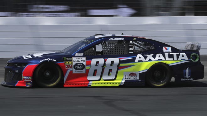 Alex Bowman wrecked his back-up car during the final practice and will drive a spare car from teammate Jimmie Johnson in Sunday’s NASCAR Cup Series race in New Hampshire.