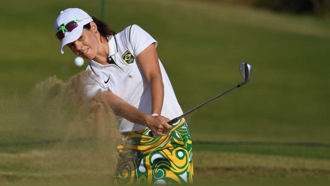 Brazil's Miriam Suely Nagl had the support of the home crowd — and the honor of teeing of first Wednesday in the women’s golf tournament.