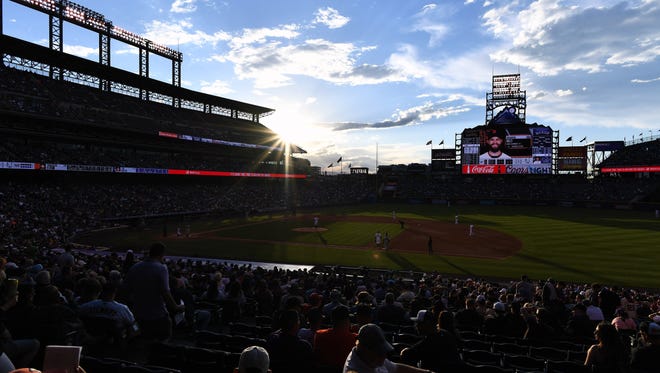 The Colorado Rockies host the L.A. Dodgers on Sunday.
