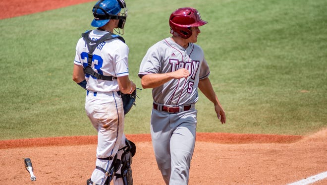 Joey Denison drove in four for Troy against Duke on Friday in the Athens Regional.