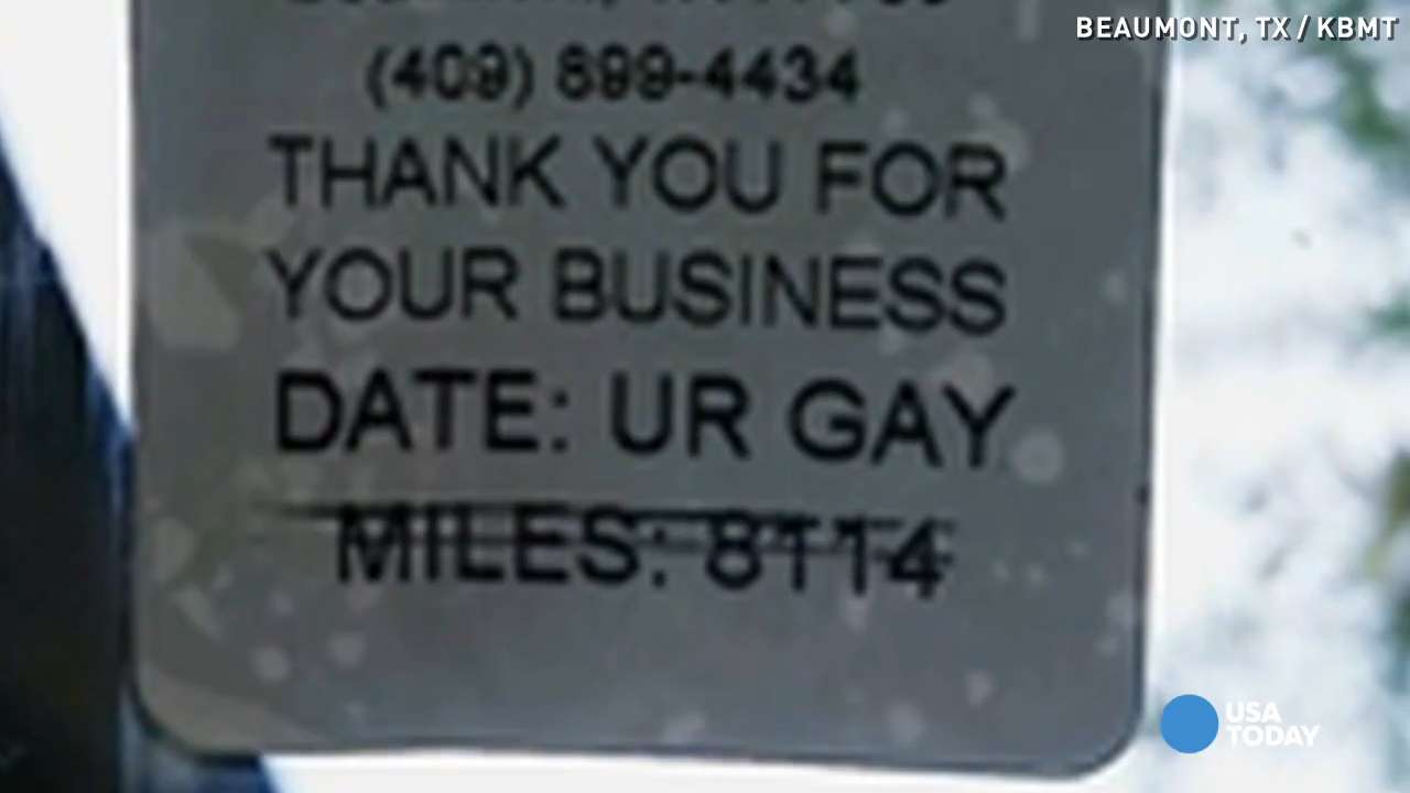 ur-gay-sticker-placed-on-customer-s-car-at-goodyear