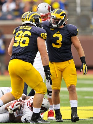 Desmond Morgan is Michigan's leader in tackles with 44. He also has three pass breakups.