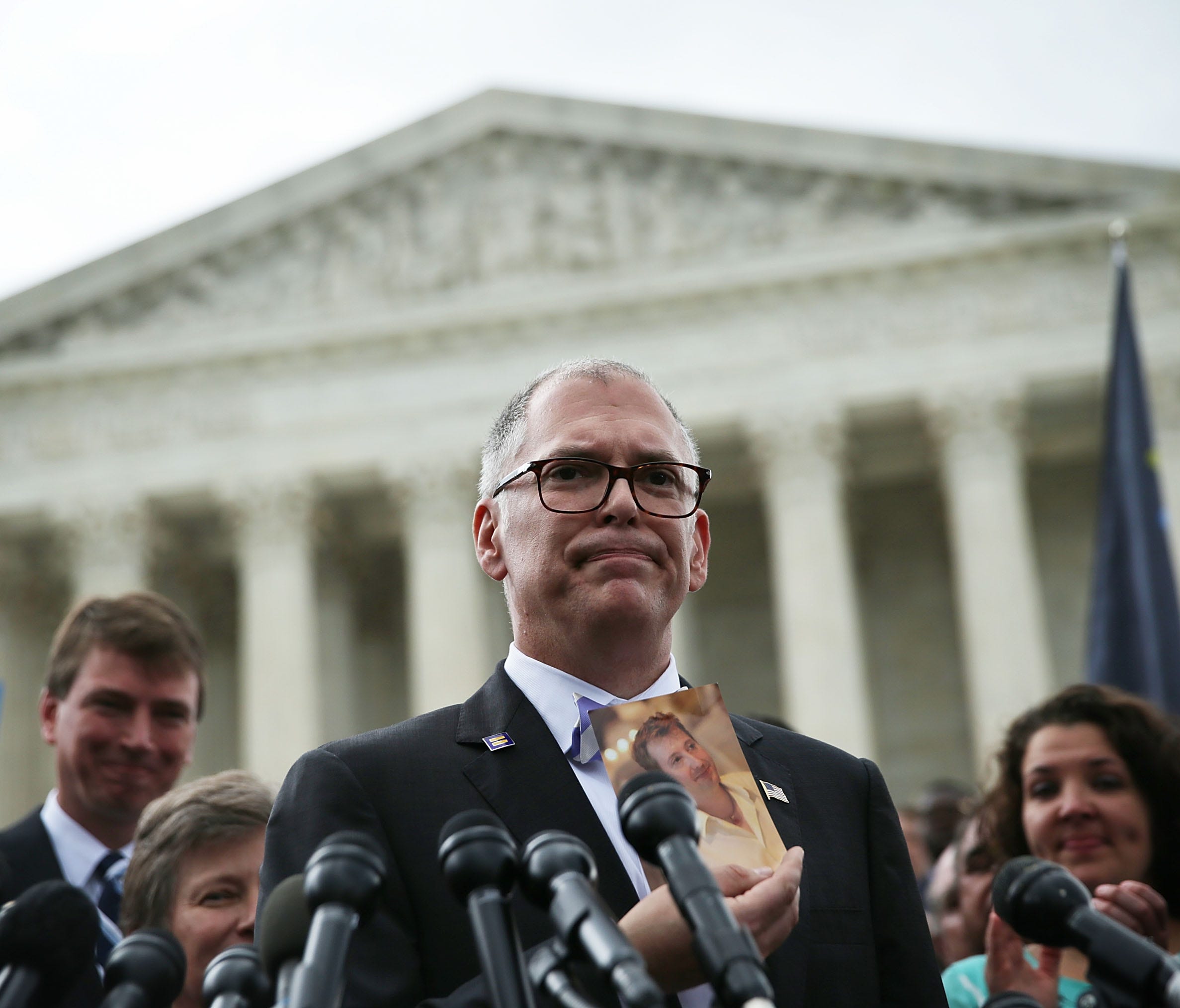 Jim Obergefell at the Supreme Court in 2015.