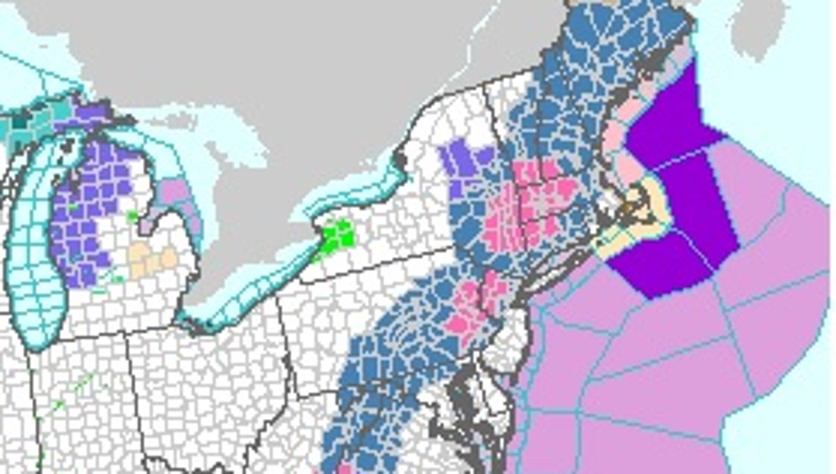 Winter Storm Targets East Coast For Thanksgiving Eve