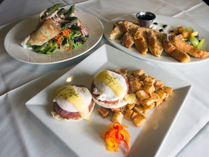 Crab and Asparagus Herb Crepes, Classic Eggs Benedict