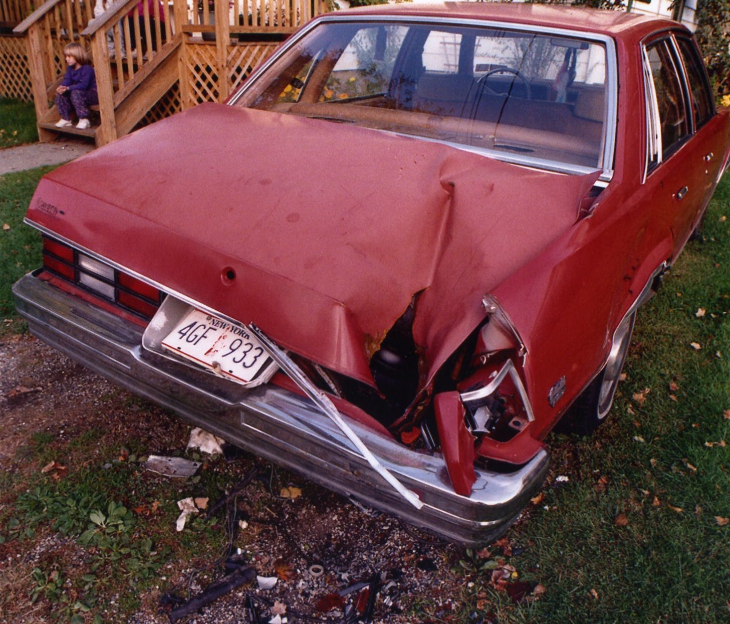 A meteorite struck this car in Peekskill in 1992.