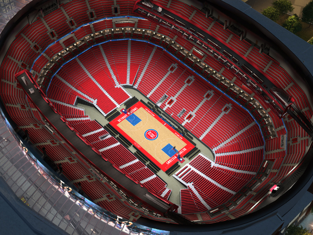 What The Detroit Pistons Court Will Look Like With The New Logo