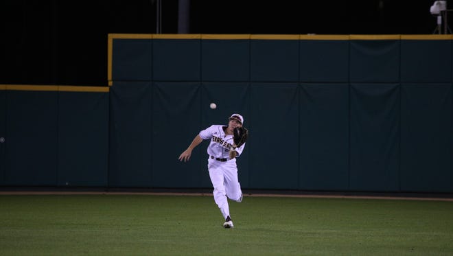 Texas State center fielder Derek Scheible has been patient during his time at the school and is now the team's leadoff hitter.