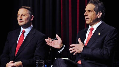 Westchester County Executive Rob Astorino and Gov. Andrew Cuomo at 2014 debate.