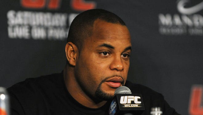 Daniel Cormier
 Stephen R. Sylvanie-USA TODAY Sports
Feb 22, 2014; Las Vegas, NV, USA; Daniel Cormier speaks to reporters during a post-fight press conference after defeating Patrick Cummins in a light heavyweight bout during UFC 170 at Mandalay Bay.  Mandatory Credit: Stephen R. Sylvanie-USA TODAY Sports