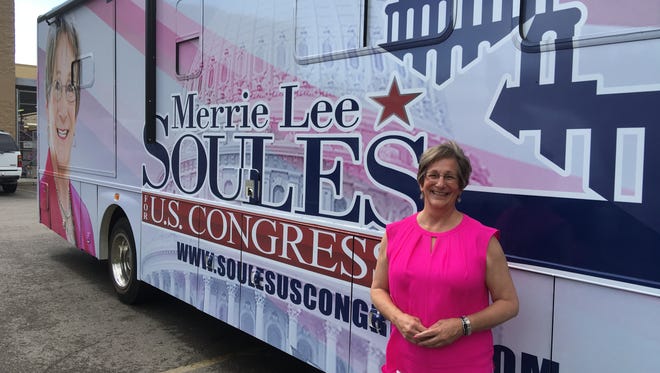 Democrat Merrie Lee Soules is criss-crossing the 2nd congressional district in her pink RV as she fights to unseat U.S. Rep. Steve Pearce.
