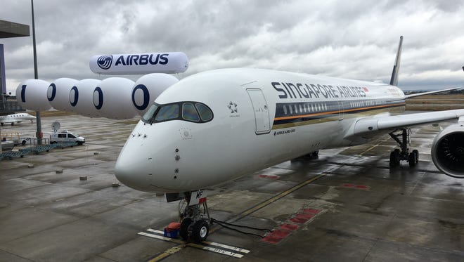 Airbus celebrated the delivery of its 10,000th aircraft on Oct. 14 in Toulouse, France. The A350  is going to Singapore Airlines, which will use it for new service to San Francisco.