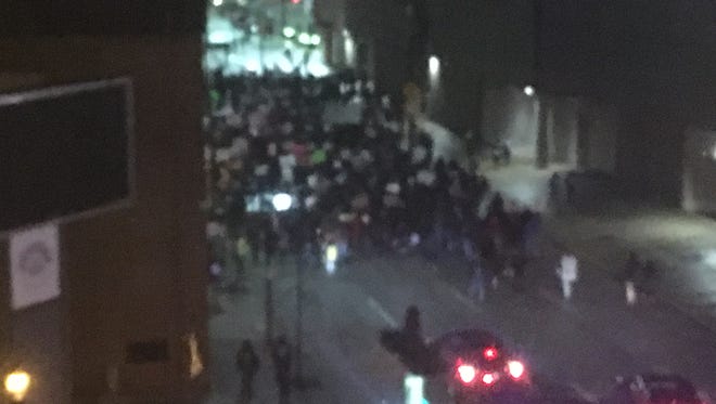 Hundreds of protesters took to the streets of downtown Milwaukee early Friday evening.