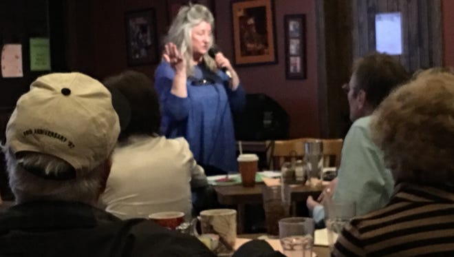 Charmaine O'Rourke invites local Democrats to join the newly formed protest group Ruidoso Indivisible in Opposition to Tyranny.
