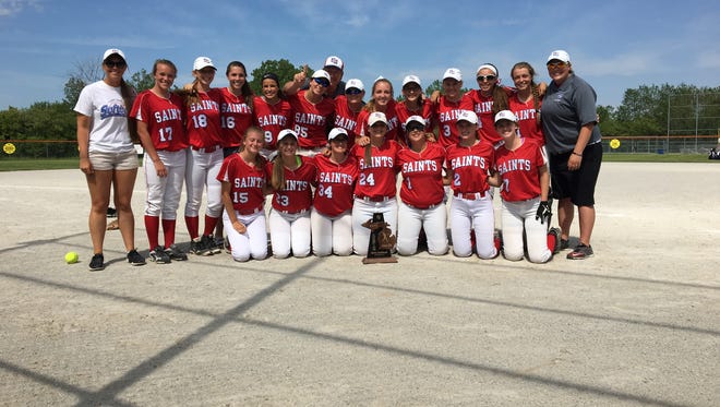 The St. Clair softball team won the Division 2 district title at Marine City High School