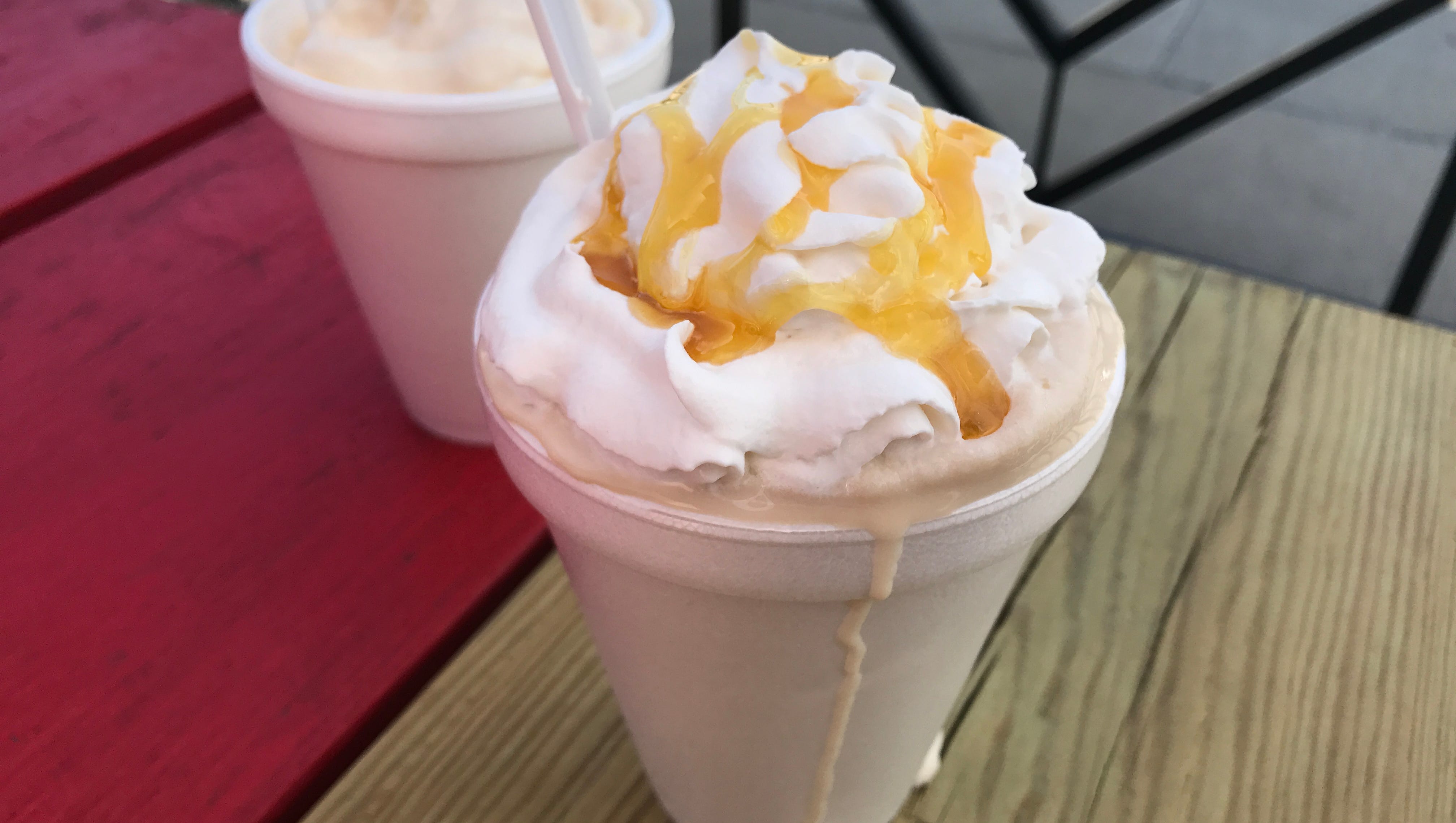 Ice cream west des moines 3 A Butterbeer milkshake and a lemon milkshake at Billy
