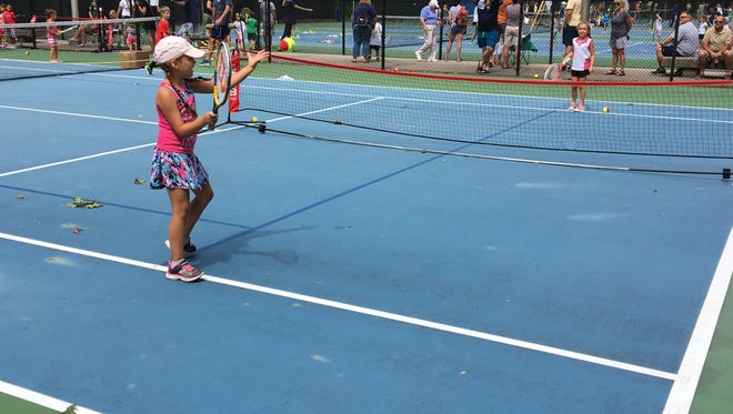 Children 10-and-under took over the courts at Sanborn Park Thursday, as part of Kids Day at the Francis J. Robinson Tennis Tournament.