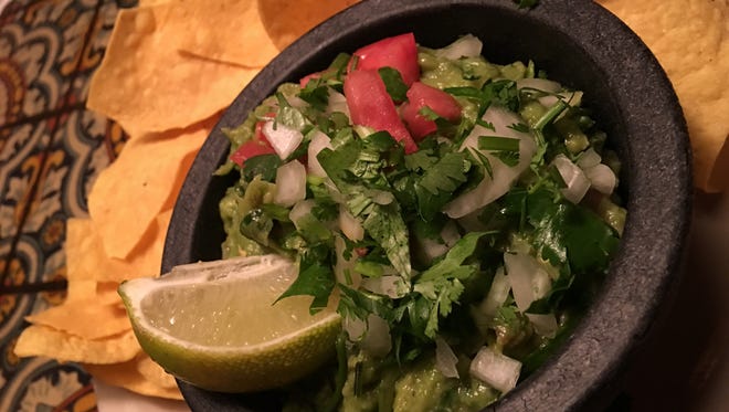 Though not made tableside, the tableside guacamole at Fiesta Azteca in Suntree was chunkily delicious anyway, with decent-sized hunks of avocado, tomatoes and onions, and plenty of cilantro.
