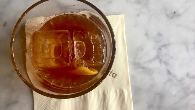 The "Never Have I Ever" is an Old Fashioned variation starring chocolate and fig infused Maker's Mark.