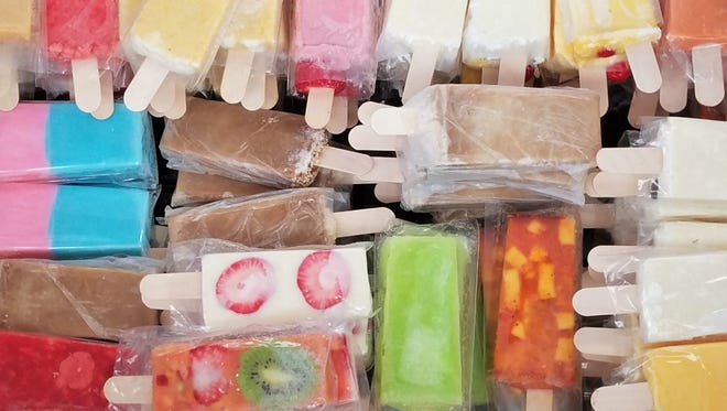 Paletas are the Mexican version of popsicles, made in a rainbow of flavors, all with fresh fruit.