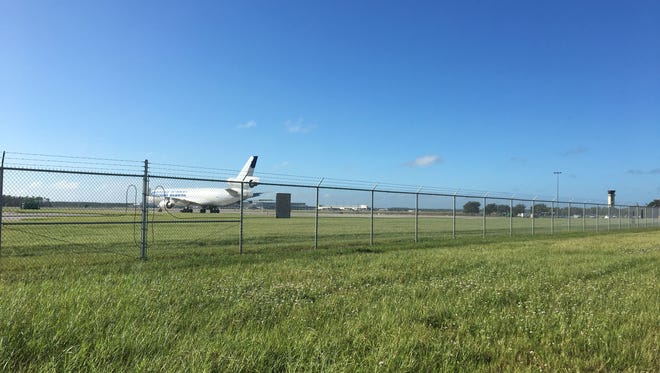 File photo of Southwest Florida International Airport's north-side apron, which is part of a lease to develop an aircraft maintenance, overhaul and repair business.