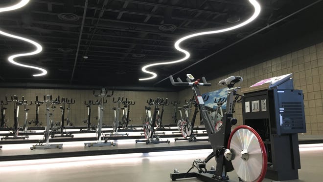 The cycling studio at Sanford Wellness Center at 49th Street and Oxbow Avenue.