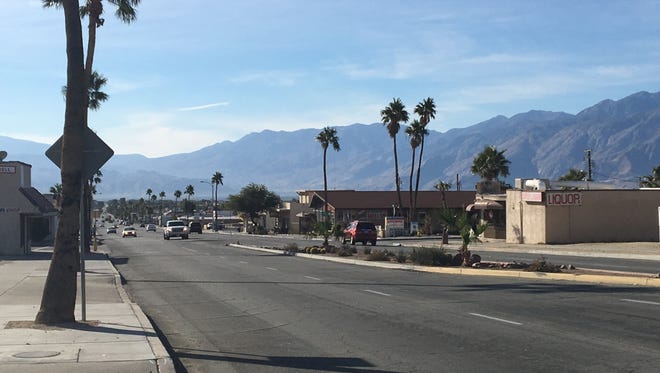 This photo shows a portion of Palm Drive in Desert Hot Springs. The city plans on installing crosswalks and traffic signals at several intersections along the road.
