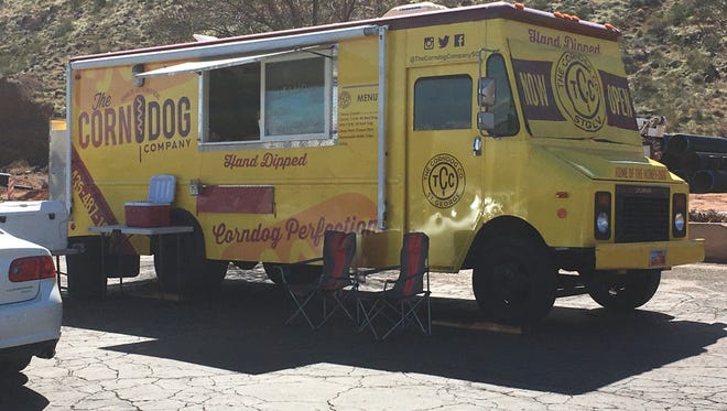 The Corndog Company food truck can usually be found in the parking lot at 160 N. Bluff St., St. George