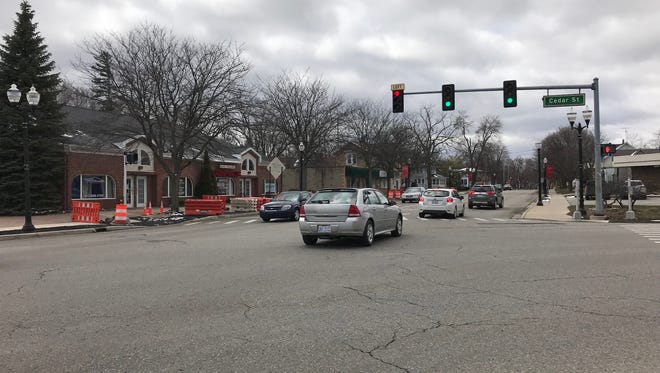 The intersection of Holt Road and Cedar Street on April 17, 2018. Cedar Street will go from four lanes to three as a part of a construction project set to begin in May.