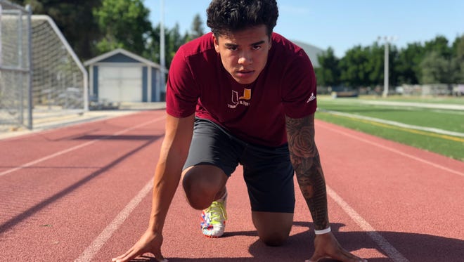 Tulare Union High senior Kazmeir Allen qualified for this weekend's 2018 CIF State Track and Field Championships in Clovis.
