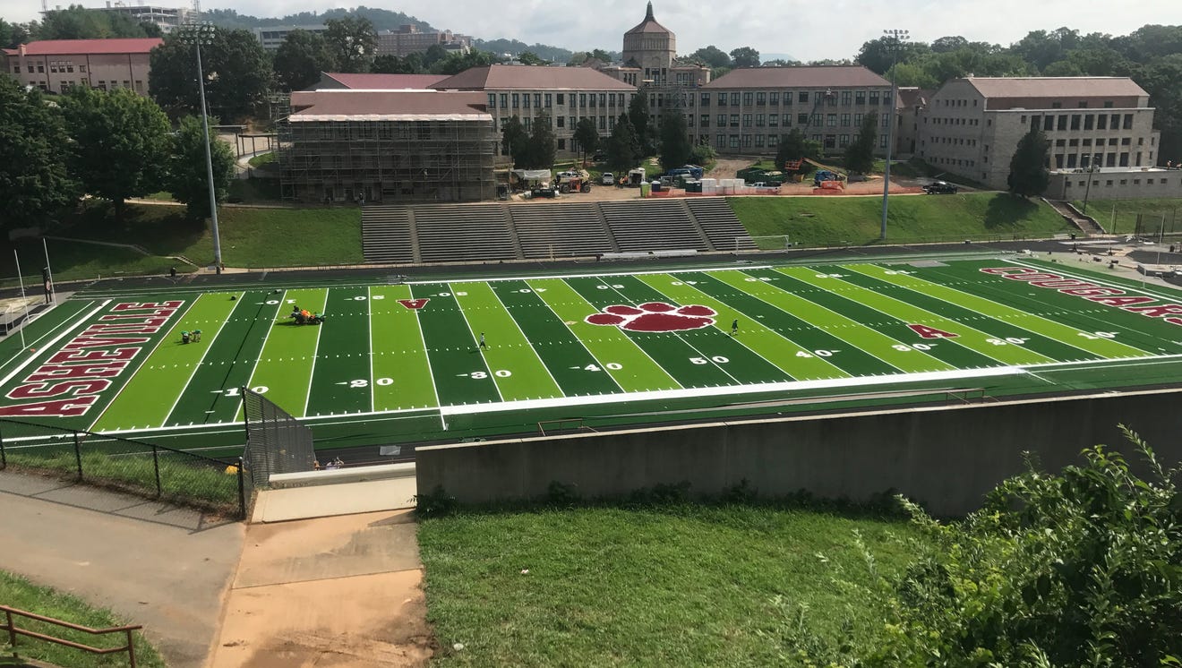 Asheville High football field gets synthetic turf makeover