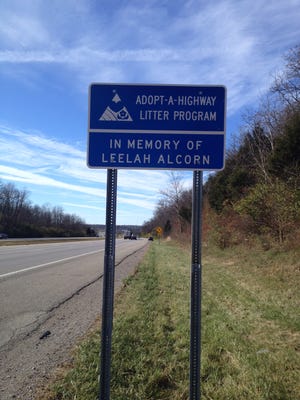 On Thursday, the Ohio Department of Transportation erected signs for the Adopt-A-Highway program in memory of Leelah Alcorn, 17, who committed suicide on that portion of road Dec. 28.