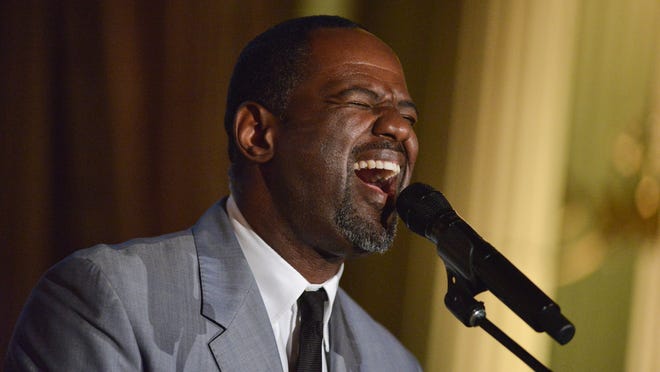 Brian McKnight performing at the 5th Annual Face Forward Gala at the the Millennium Biltmore Hotel in Los Angeles, September 2014.