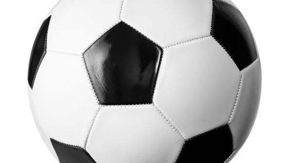 Soccer ball isolated on white with clipping path included