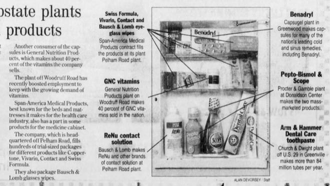 An article in The Greenville News on Nov. 10, 1996.