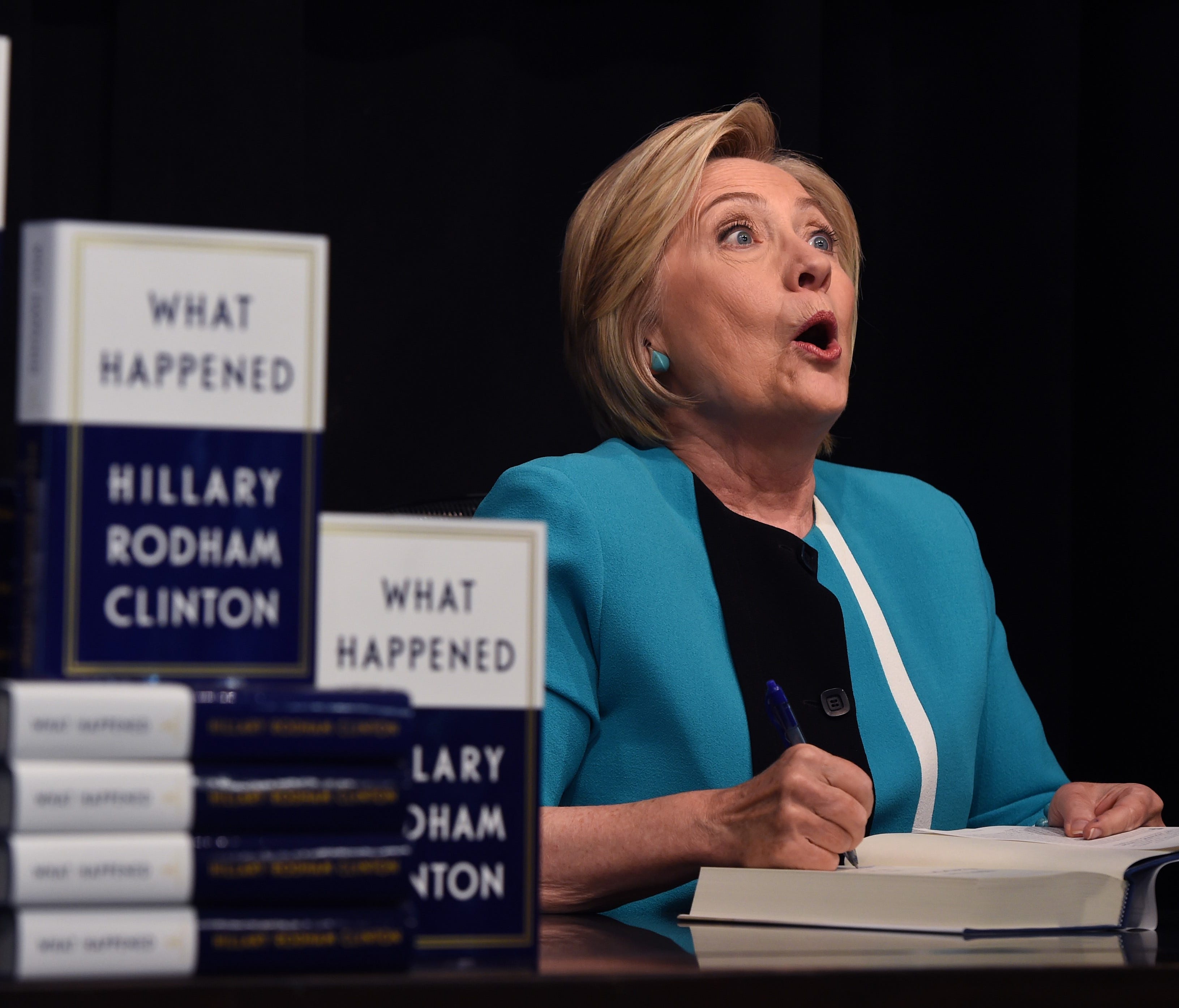 Hillary Clinton kicks off her book tour of her memoir of the 2016 presidential campaign titled 