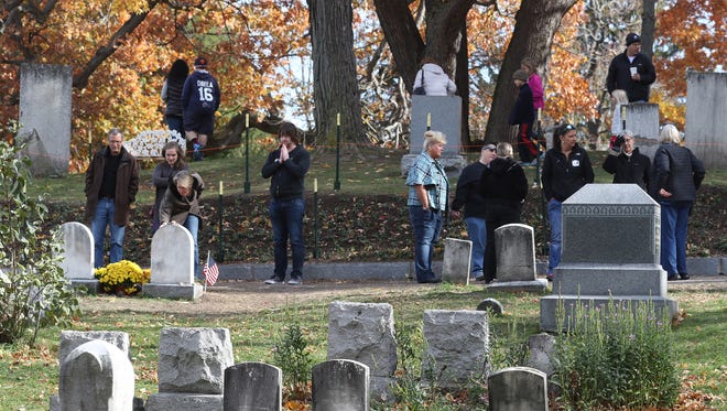 A group of friends who wanted to feel better after the election decided to gather at Anthony's grave site.