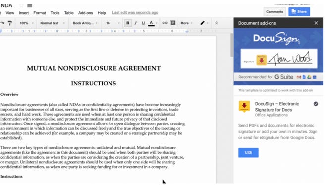 To help expand its functionality, there are hundreds of third-party Add-ons – a.k.a. plug-ins -- for Google Docs.