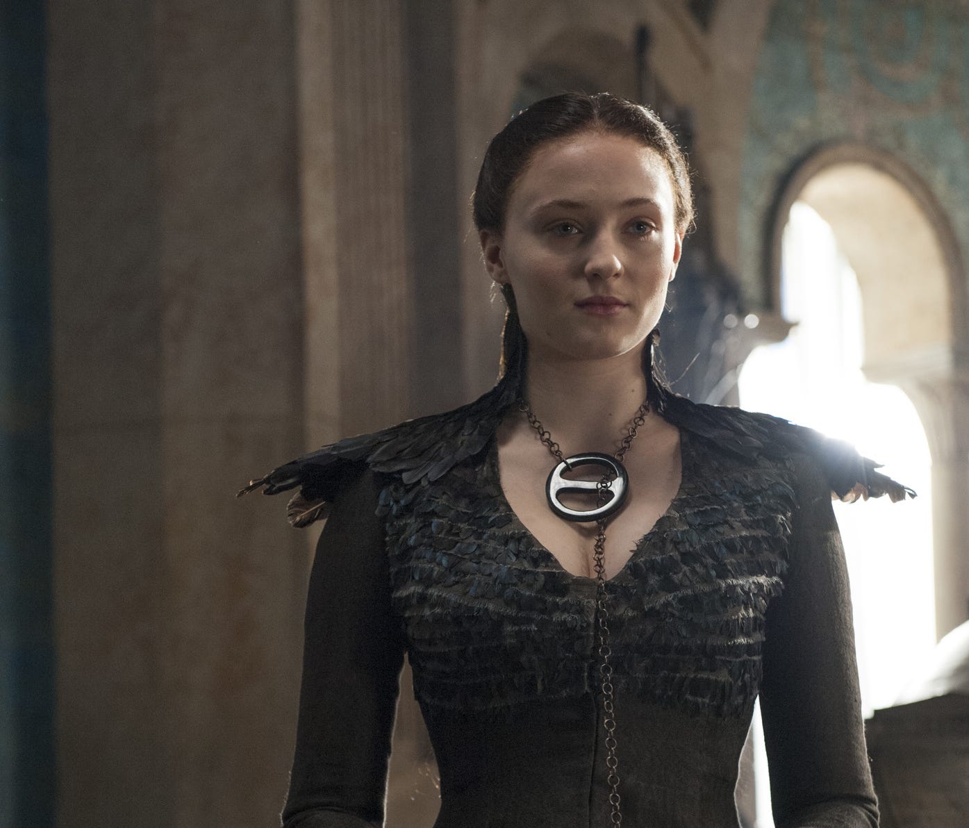 Sansa Stark's striking look during Season 4 of 'Game of Thrones' illustrates the character's evolution, actress Sophie Turner says.