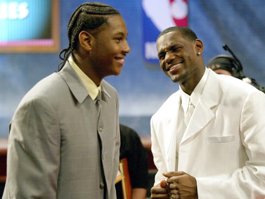 Even future NBA stars like LeBron James and Carmelo