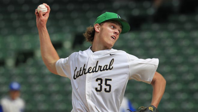 Cathedral pitcher Ashe Russell pitched a no-hitter against Bishop Chatard -- his second consecutive no-hitter to win the city tournament -- as Cathedral defeated the Trojans 10-0 at Victory Field in Indianapolis on May 17. The game ended with Cathedral batting with two outs in the bottom of the sixth when the irish scored their 10th run. It was Cathedral's third city tournament championship in a row and its 10th in 11 years.