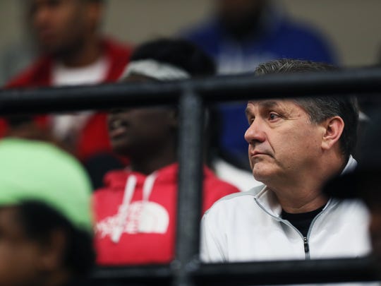 February 21, 2018 - John Calipari (white jacket), head
