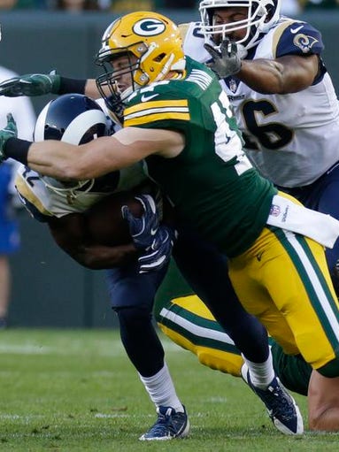 Green Bay Packers inside linebacker Jake Ryan (47)