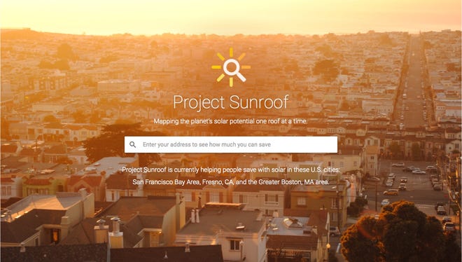 An example of Google's Project Sunroof in action.