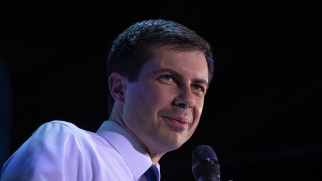 Democratic presidential candidate Pete Buttigieg addresses supporters at a campaign event Thursday, May 9, 2019, in West Hollywood, Calif.
